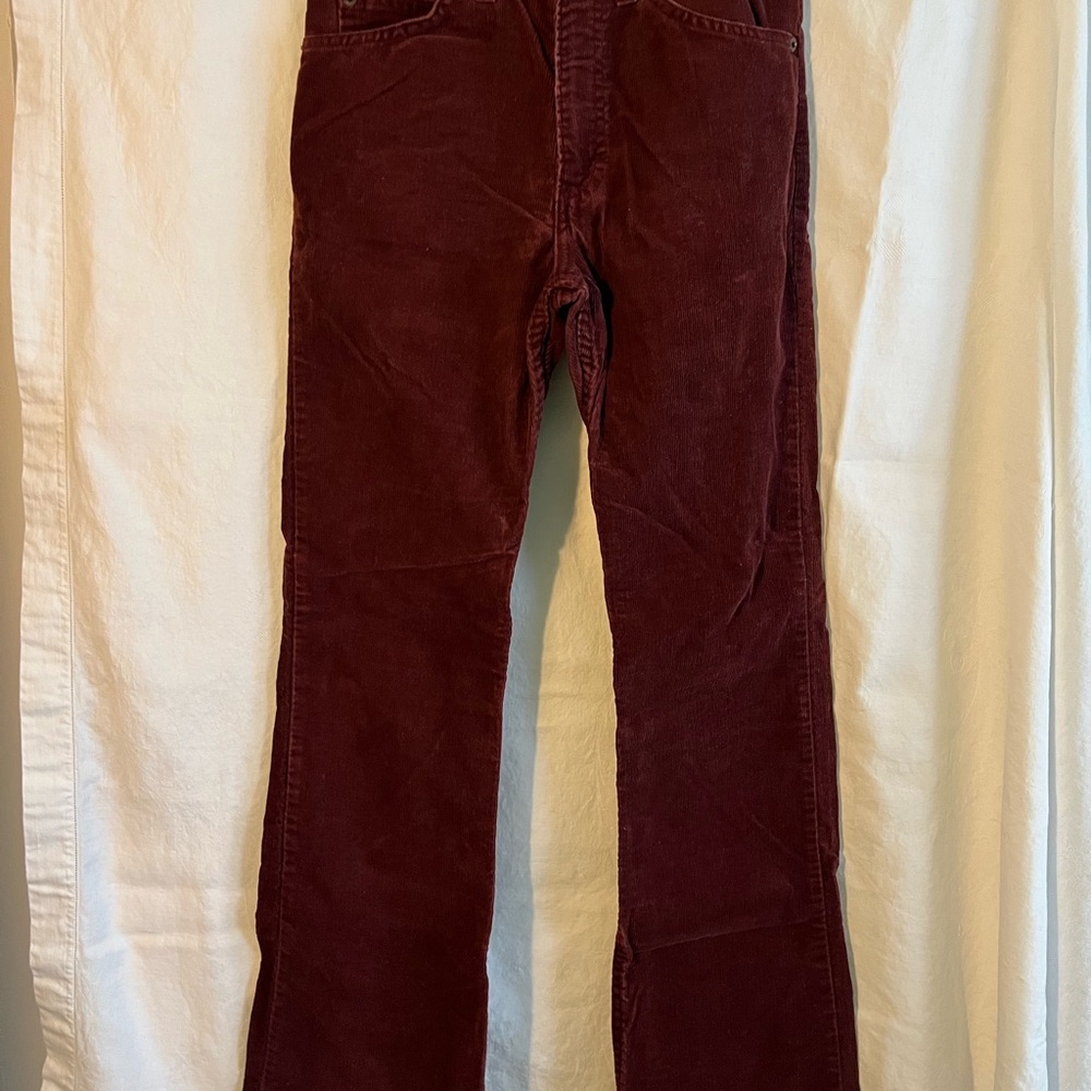 Vintage 70s/80s Levi's Women’s 517 Burgundy Corduroy Pants W 29 L 32- Never Worn